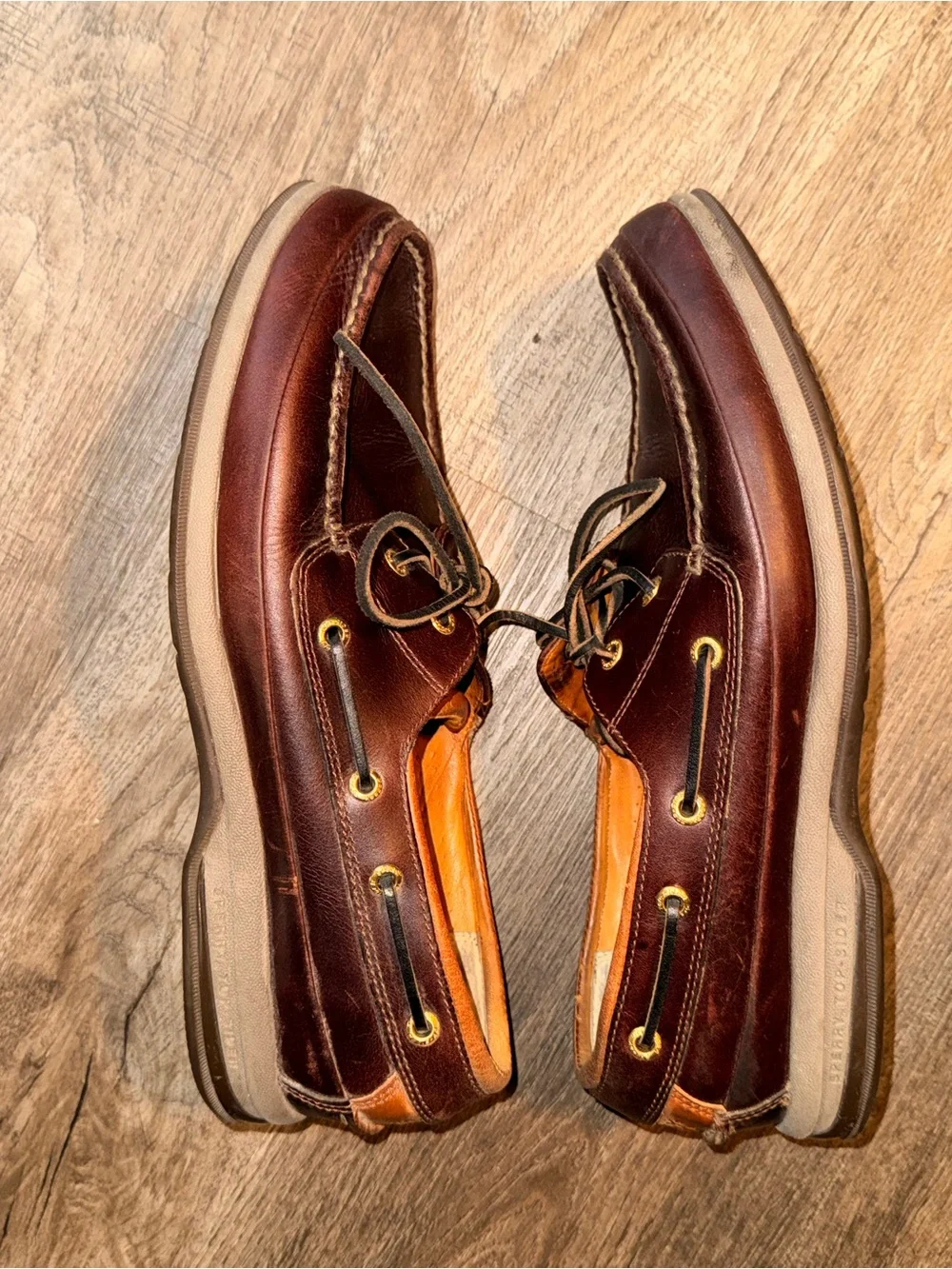 Sperry Gold Cup ASV 2-Eye Boat Shoes Men’s 11W Brown Leather Boat Shoes EUC